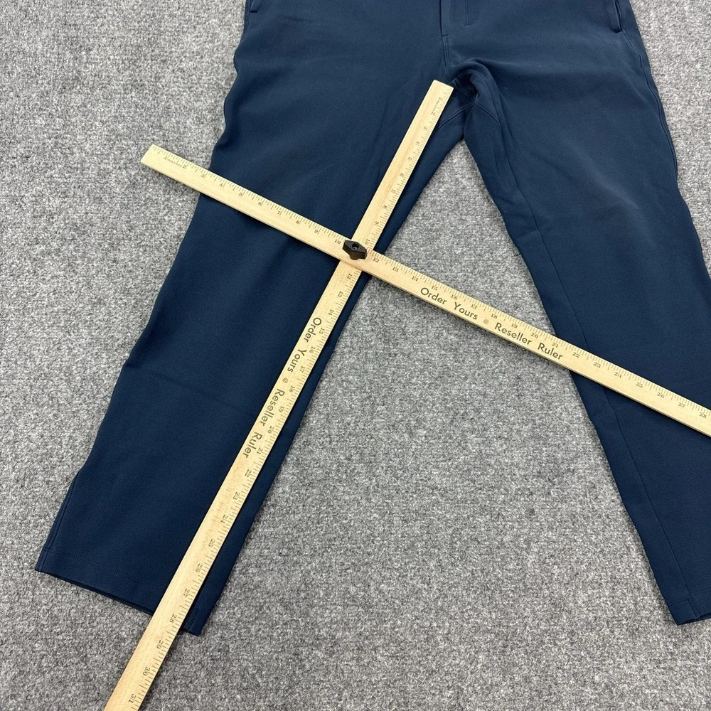 Lululemon Pants Mens 36x32 Blue Stretch Slim Chino Drawstring Waist Pockets‎
